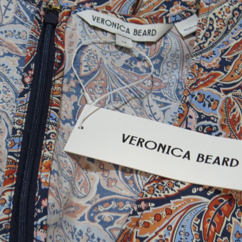 NEW Veronica Beard Aiden Paisley Print Center Ruched Top SIZE 16 - Picture 8 of 10